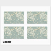 William Morris Classic Tulip Blue Floral Rechthoekige Sticker (Vel)