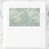 William Morris Classic Tulip Blue Floral Rechthoekige Sticker (Tas)