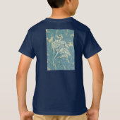 William Morris Classic Tulip Blue Floral T-shirt (Achterkant)
