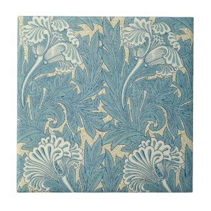 William Morris Classic Tulip Blue Floral Tegeltje