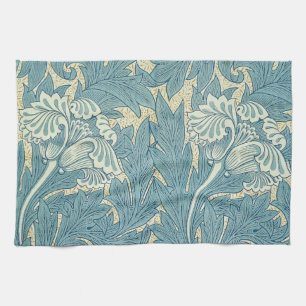William Morris Classic Tulip Blue Floral Theedoek