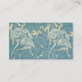 William Morris Classic Tulip Blue Floral Visitekaartje (Achterkant)