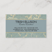 William Morris Classic Tulip Blue Floral Visitekaartje (Achterkant)