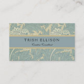 William Morris Classic Tulip Blue Floral Visitekaartje (Voorkant)