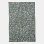William Morris Clover Bloemen Groen Roze Theedoek (Verticaal)