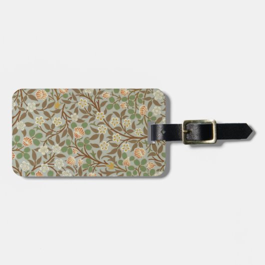 William Morris Clover Botanische Bloem Bagagelabel (Voorkant horizontaal)