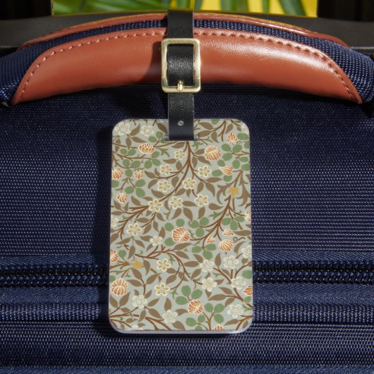 William Morris Clover Botanische Bloem Bagagelabel (Voorkant Insitu 2)