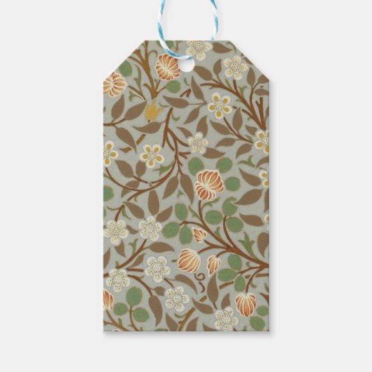 William Morris Clover Botanische Bloem Cadeaulabel (Voorkant)