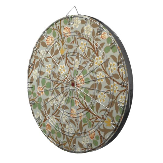 William Morris Clover Botanische Bloem Dartbord (Voorkant Rechts)