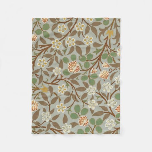 William Morris Clover Botanische Bloem Fleece Deken (Voorkant)