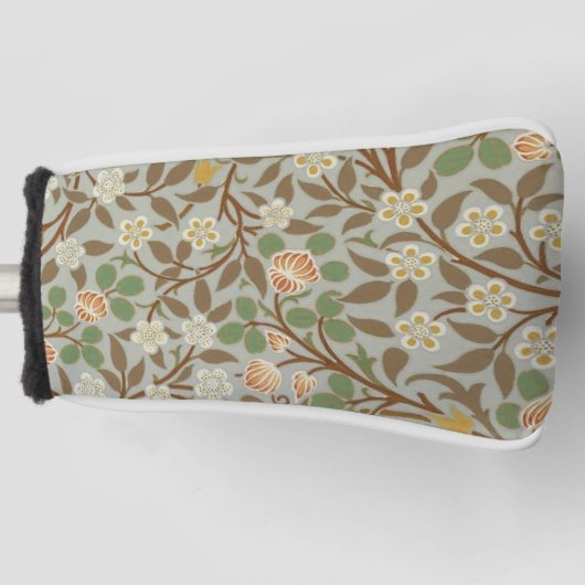 William Morris Clover Botanische Bloem Golfheadcover (Voorkant)