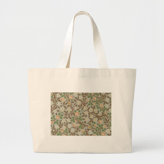 William Morris Clover Botanische Bloem Grote Tote Bag (Voorkant)
