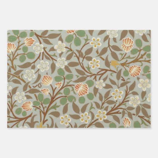 William Morris Clover Botanische Bloem Inpakpapier Vel (Voorkant)