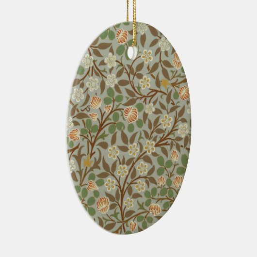 William Morris Clover Botanische Bloem Keramisch Ornament (Rechts)