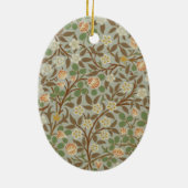 William Morris Clover Botanische Bloem Keramisch Ornament (Achterkant)