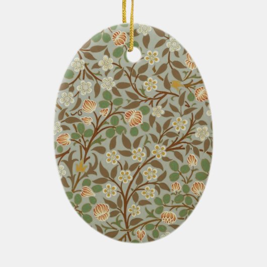 William Morris Clover Botanische Bloem Keramisch Ornament (Achterkant)