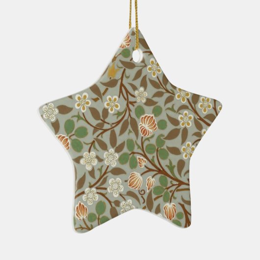 William Morris Clover Botanische Bloem Keramisch Ornament (Rechts)