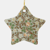 William Morris Clover Botanische Bloem Keramisch Ornament (Voorkant)