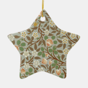 William Morris Clover Botanische Bloem Keramisch Ornament