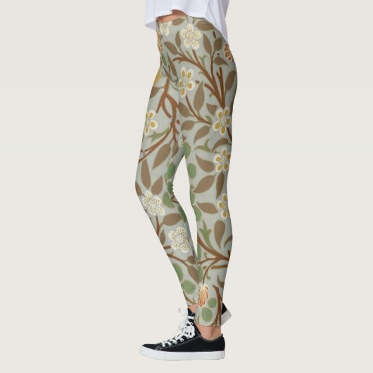 William Morris Clover Botanische Bloem Leggings (Links)