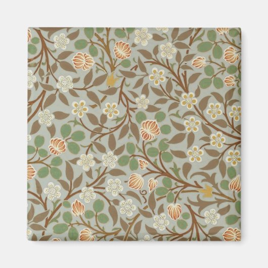 William Morris Clover Botanische Bloem Magneet (Voorkant)