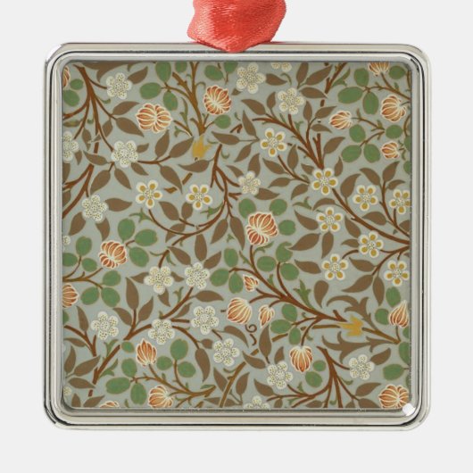 William Morris Clover Botanische Bloem Metalen Ornament (Voorkant)