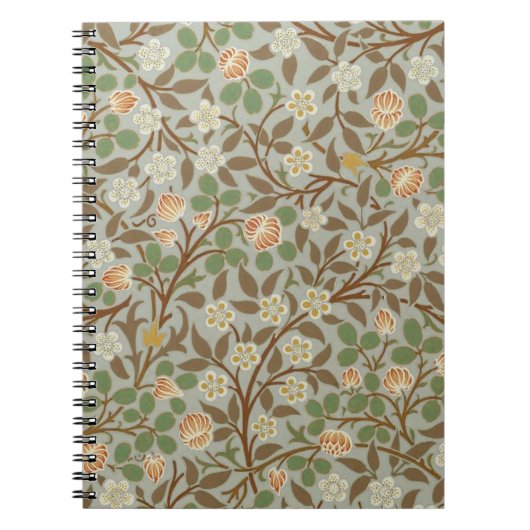 William Morris Clover Botanische Bloem Notitieboek (Voorkant)