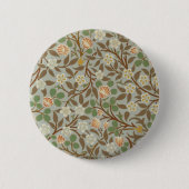 William Morris Clover Botanische Bloem Ronde Button 5,7 Cm (Voorkant)