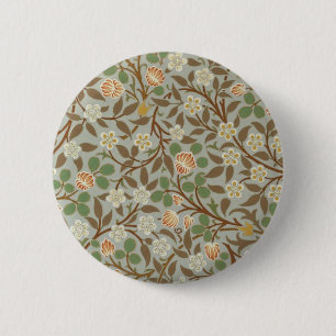 William Morris Clover Botanische Bloem Ronde Button 5,7 Cm