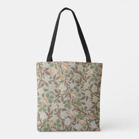 William Morris Clover Botanische Bloem Tote Bag (Achterkant)