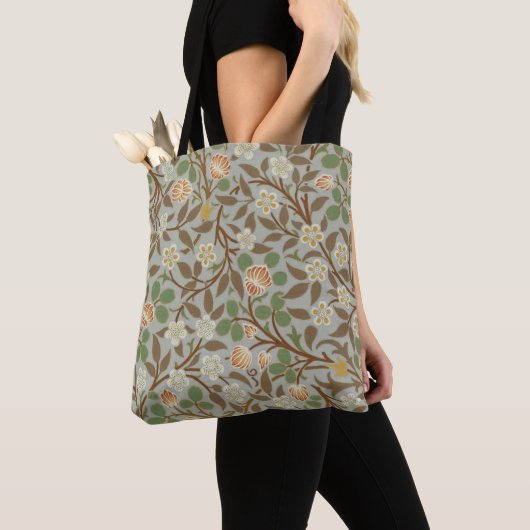 William Morris Clover Botanische Bloem Tote Bag (Dichtbij)