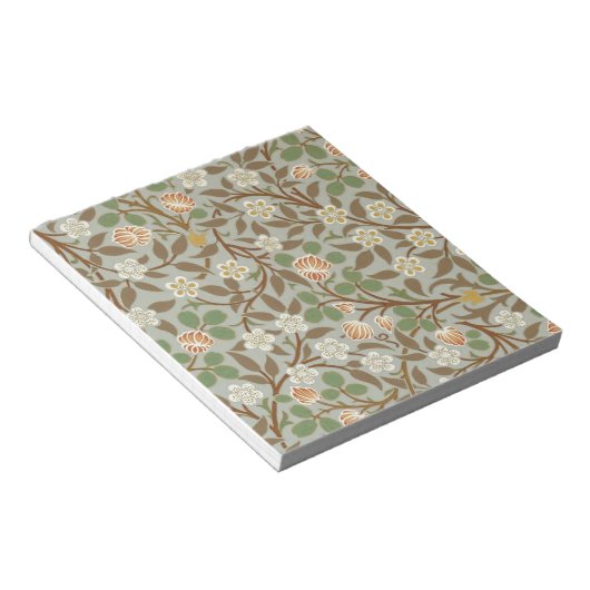 William Morris Clover Flower Art Pattern Notitieblok (Schuin)