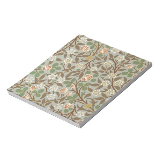 William Morris Clover Flower Art Pattern Notitieblok (Linkerzijde)