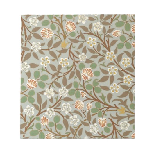 William Morris Clover Flower Art Pattern Notitieblok (Voorkant)
