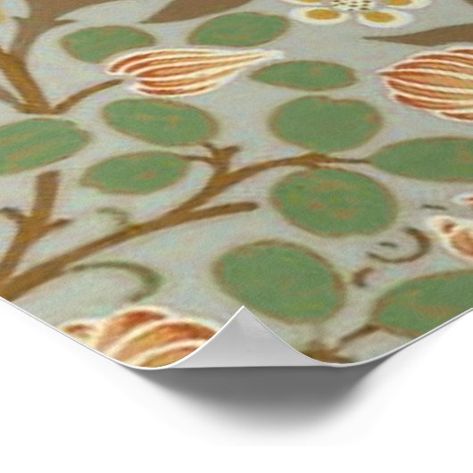 William Morris Clover Flower Art Pattern Poster (Hoek)