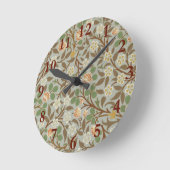 William Morris Clover Flower Art Pattern Ronde Klok (Hoek)