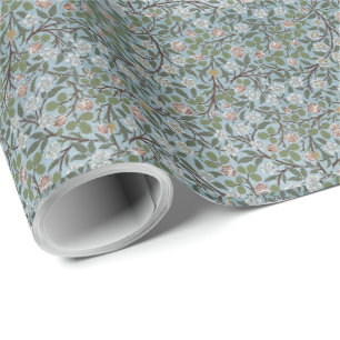 William Morris Clover Flowers Floral Pink Cadeaupapier