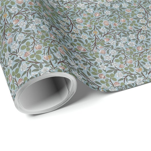 William Morris Clover Flowers Floral Pink Cadeaupapier (Rol Hoek)