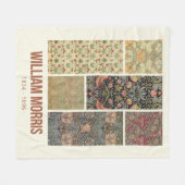 William Morris Collected Art Pattern Collage Fleece Deken (Voorkant (Horizontaal))