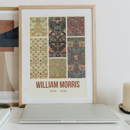 William Morris Collected Art Pattern Collage Poster