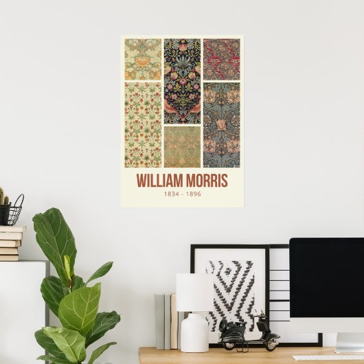 William Morris Collected Art Pattern Collage Poster (Thuiskantoor)