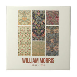 William Morris Collected Art Pattern Collage Tegeltje