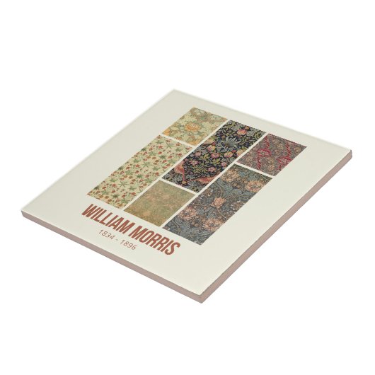 William Morris Collected Art Pattern Collage Tegeltje (Zijkant)