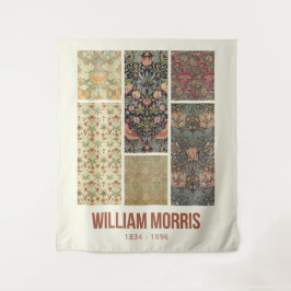 William Morris Collected Art Pattern Collage Wandkleed