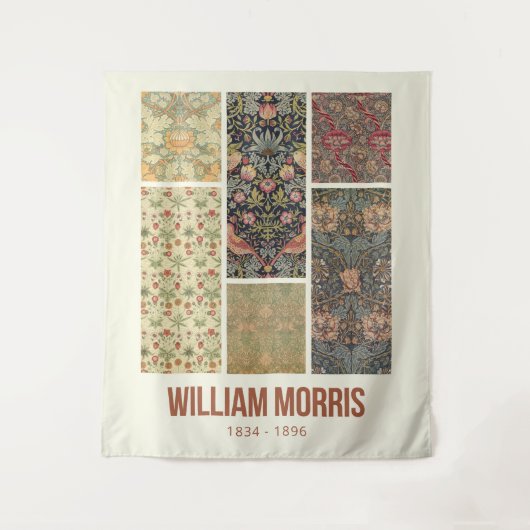 William Morris Collected Art Pattern Collage Wandkleed (Voorkant)