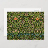 William Morris - Columbine, dark green, Case-Mate Briefkaart (Voorkant / Achterkant)