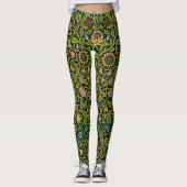 William Morris - Columbine, dark green, Case-Mate Leggings (Voorkant)