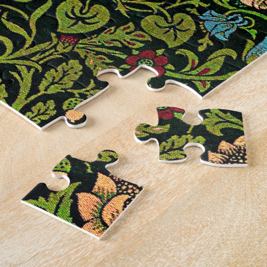 William Morris - Columbine, dark green, Case-Mate Legpuzzel (Zijkant)