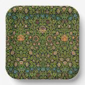 William Morris - Columbine, dark green, Papieren Bordje (Voorkant)