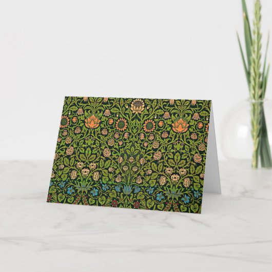 William Morris - Columbine, donkergroen, Case-Mate Bedankkaart (Voorkant)